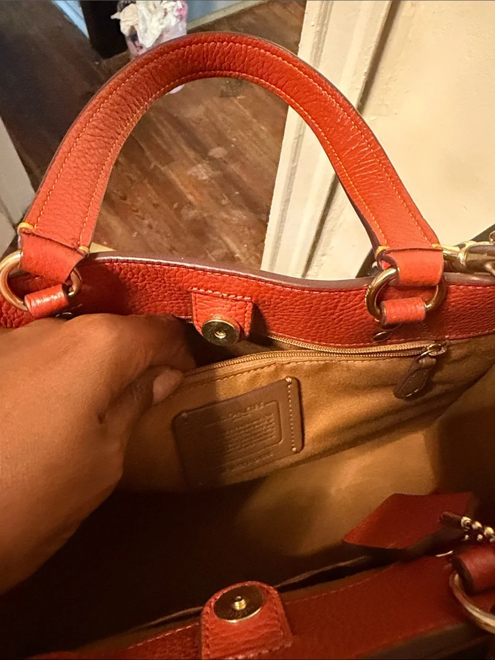 Coach Strawberry Print Tote - Red/Brown